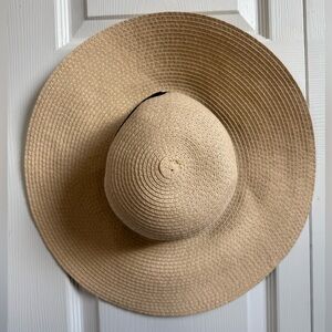 Source Unknown Wide-Brim Straw Sun Hat - Natural Tan